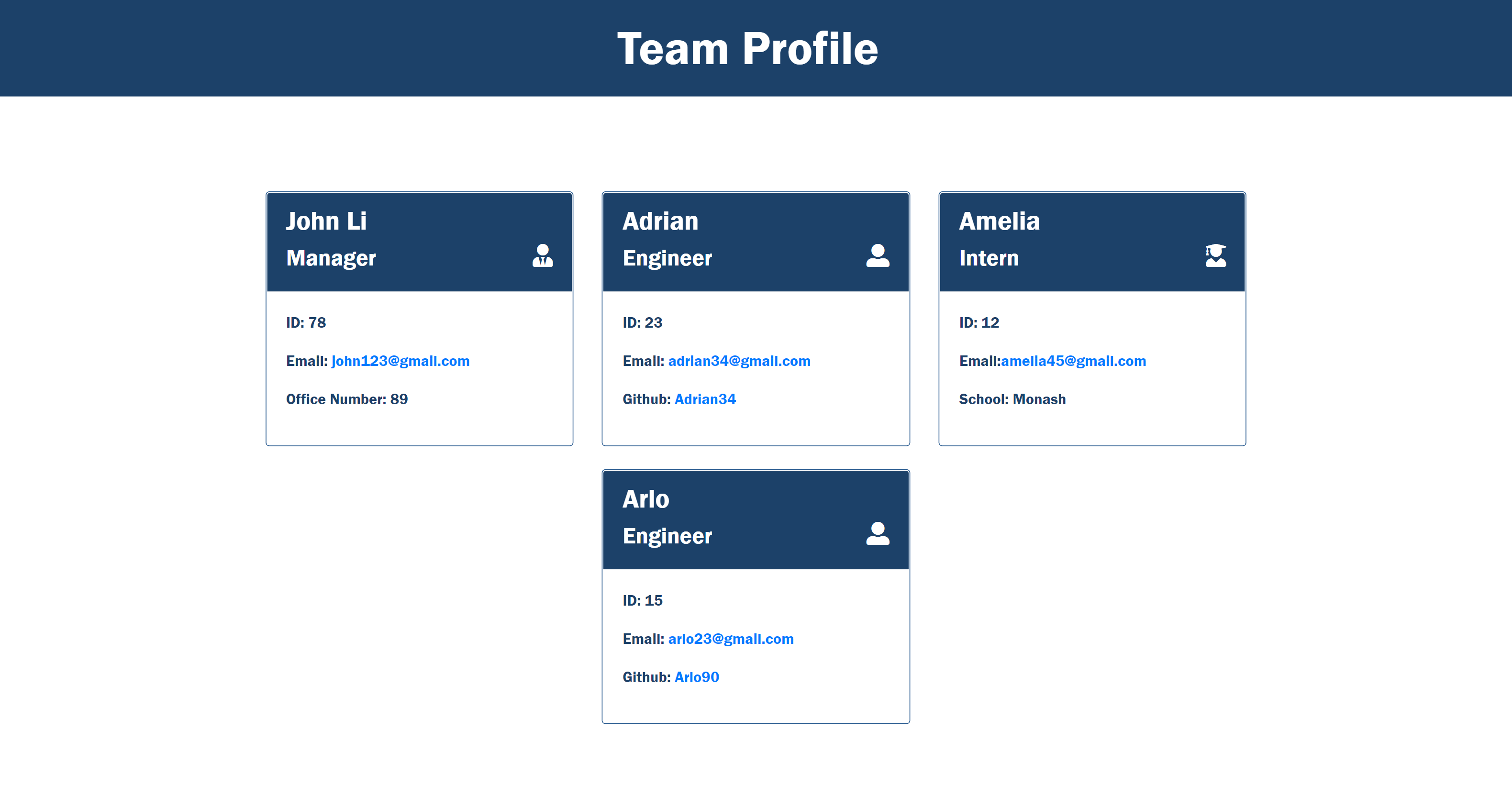 Team-Profile-Generator